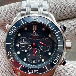 Omega Seamaster Diver 300M Co-Axial Chronometer GMT Chronograph 44mm Stainless Steel Blue Dial