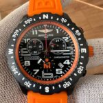 Breitling Endurance Chronometer Quartz Movement 44mm Red Dial Rubber Strap
