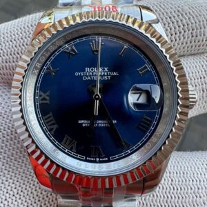 Rolex Date Blue Dial Silver Watch