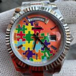 Rolex Day-Date Jigsaw Puzzle Dial Silver