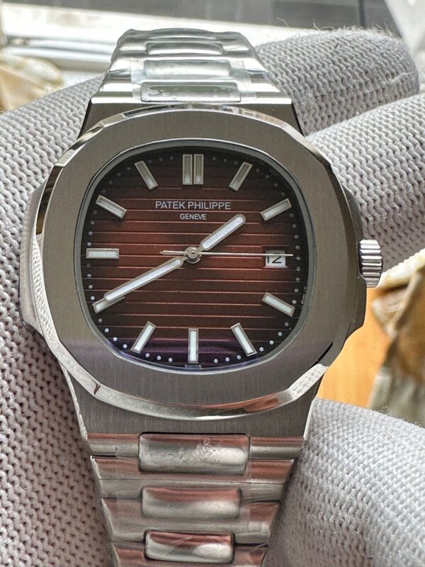 Patek Philippe Nautilus Automatic Movement 42mm Brown Dial Stainless Steel Watch