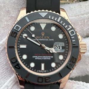 Rolex Oyster Perpetual Date Yacht Master Bronze Bezel Dial Black 43mm Watch