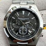 Vacheron Constantin Overseas Chronograph Brown Dial Swiss Replica Watch - Stainless Steel Strap